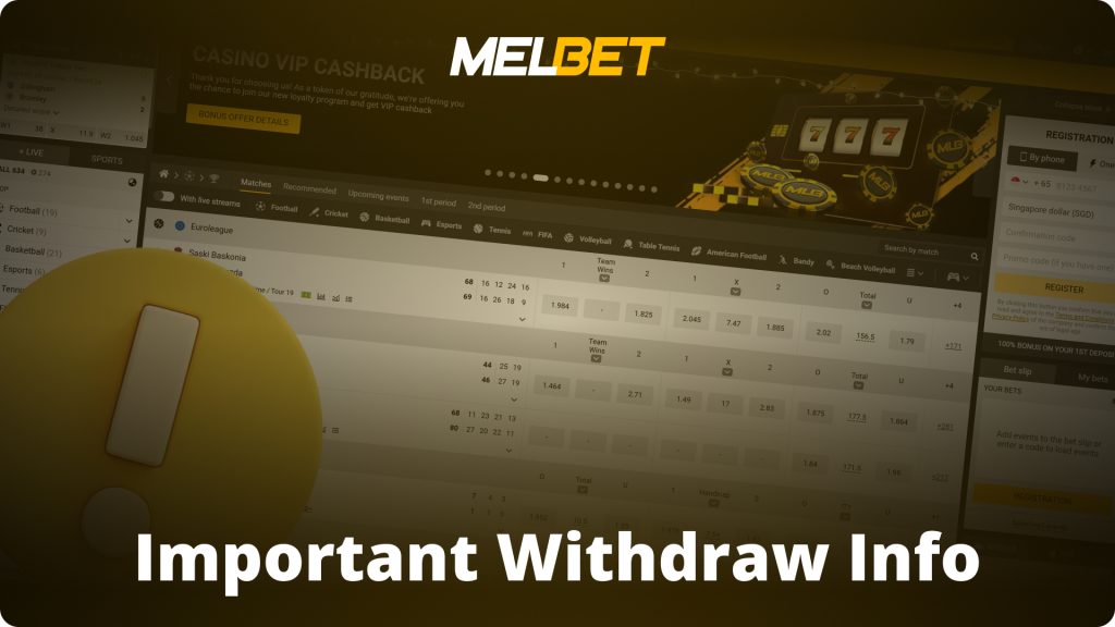Important information about Melbet withdrawal process