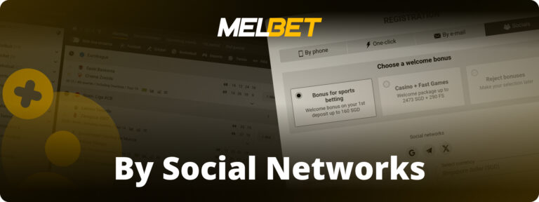 Register on Melbet via social networks or messengers
